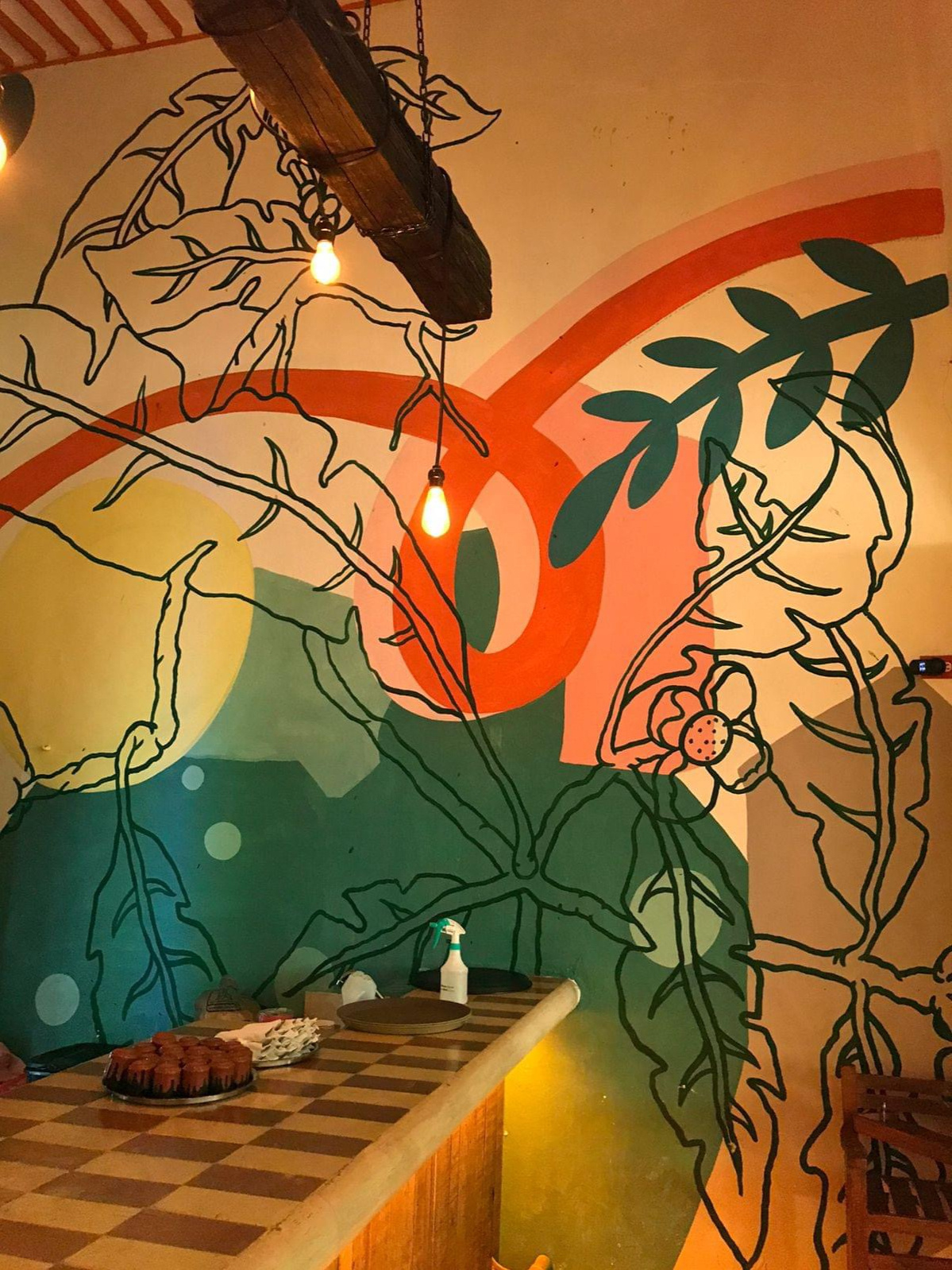 Abstract Plant Mural