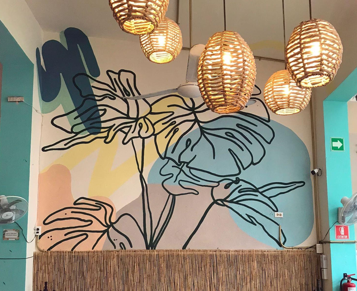 Abstract Plant Mural